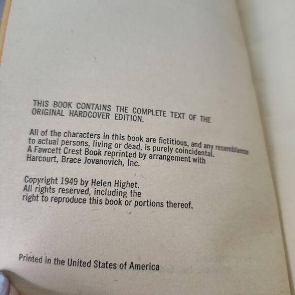 Rest and Be Thankful by Helen MacInnes 1949 Fawcett Crest Paperback Romance PB - Picture 3 of 11